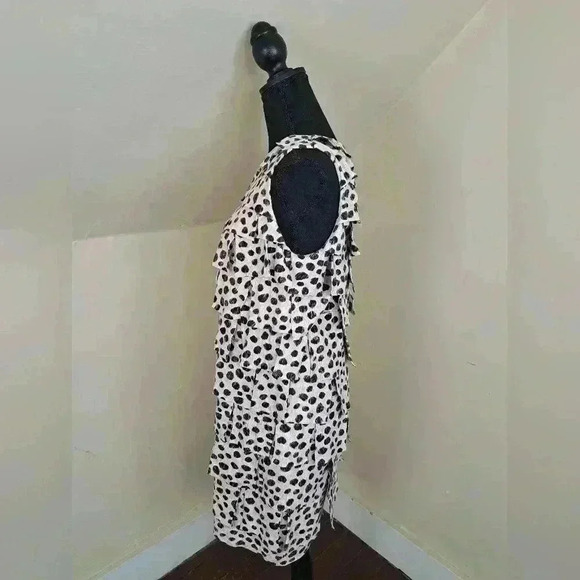 3.1 Phillip Lim Tiered Ruffle Mini Dress Cheetah Print Cotton Jersey Size S - Picture 3 of 11